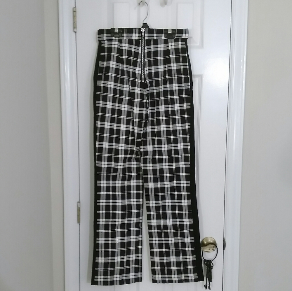 Black White Plaid Pants